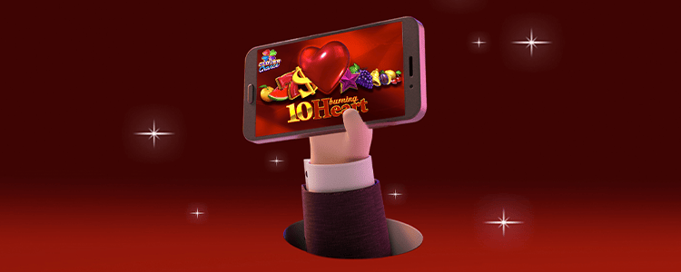 Бонус от 100% до 150 Free Spins за играта 10 Burning Heart на EGT Digital - Alphawin.bg